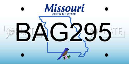 BAG295 Missouri License Plate