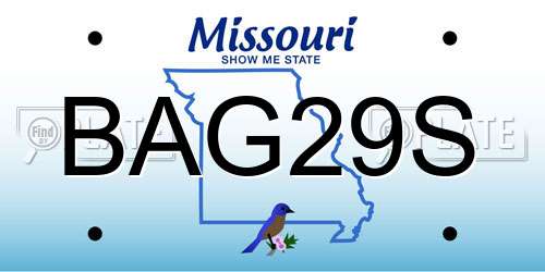 BAG29S Missouri License Plate