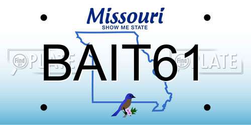 BAIT61 Missouri License Plate