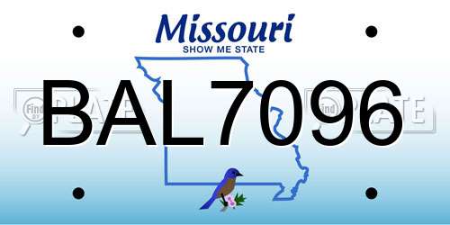 BAL7096 Missouri License Plate