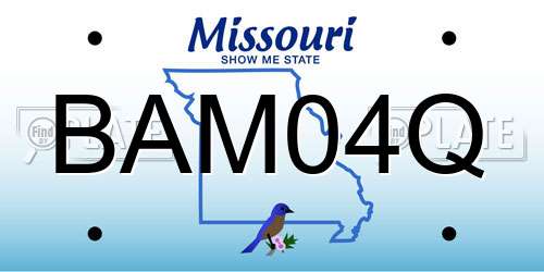 BAM04Q Missouri License Plate