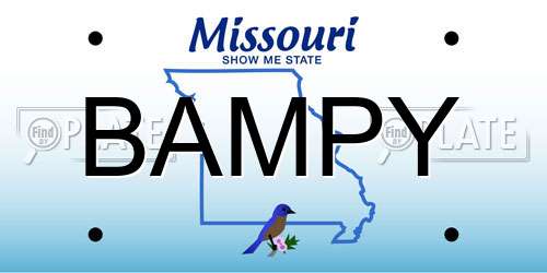 BAMPY Missouri License Plate