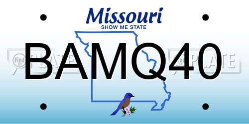 BAMQ40 Missouri License Plate
