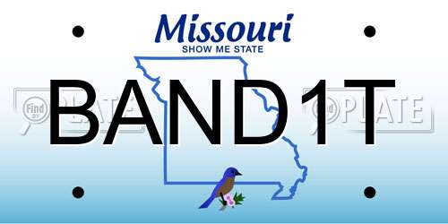 BAND1T Missouri License Plate