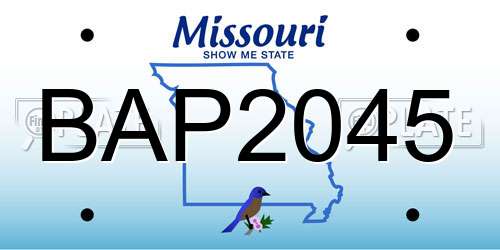 BAP2045 Missouri License Plate