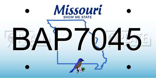 BAP7045 Missouri License Plate