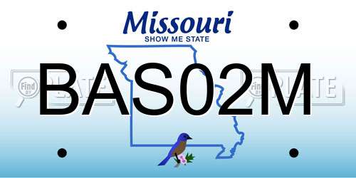 BAS02M Missouri License Plate