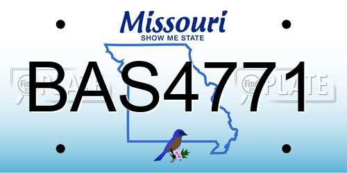 BAS4771 Missouri License Plate