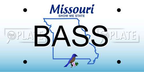 BASS Missouri License Plate