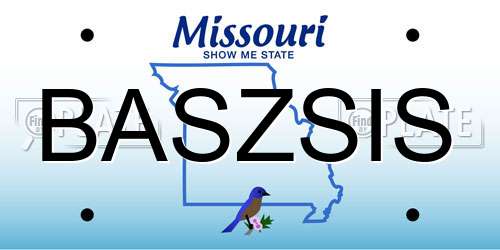 BASZSIS Missouri License Plate