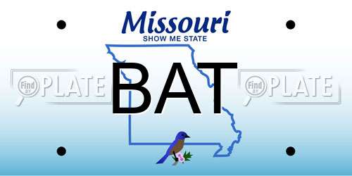 BAT Missouri License Plate