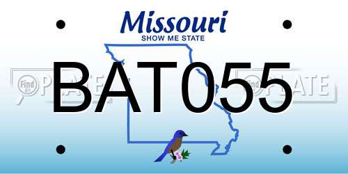 BAT055 Missouri License Plate