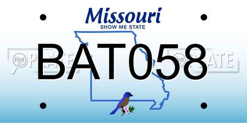 BAT058 Missouri License Plate