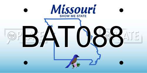 BAT088 Missouri License Plate