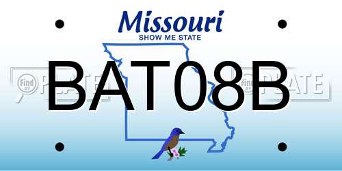BAT08B Missouri License Plate