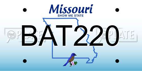 BAT220 Missouri License Plate