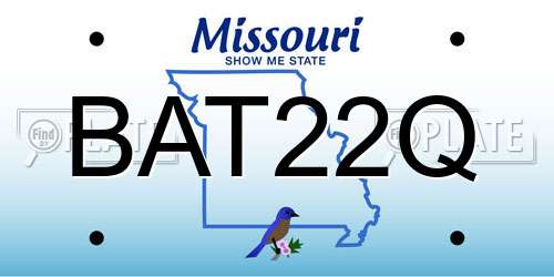 BAT22Q Missouri License Plate