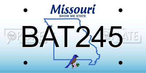BAT245 Missouri License Plate