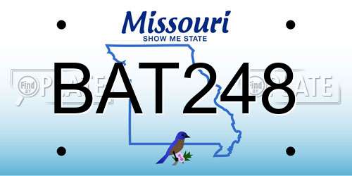 BAT248 Missouri License Plate
