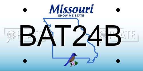 BAT24B Missouri License Plate