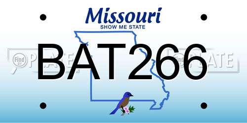 BAT266 Missouri License Plate