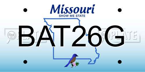 BAT26G Missouri License Plate