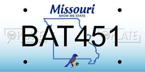BAT451 Missouri License Plate
