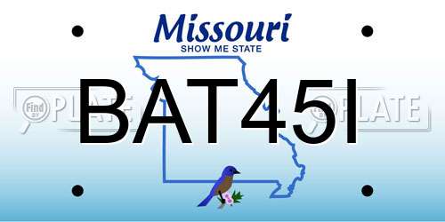 BAT45I Missouri License Plate