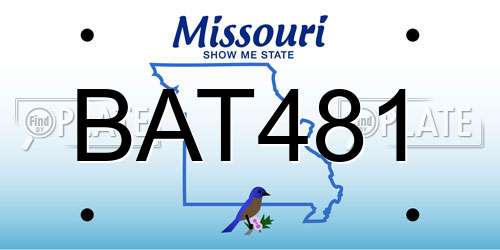 BAT481 Missouri License Plate