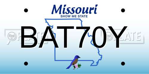 BAT70Y Missouri License Plate