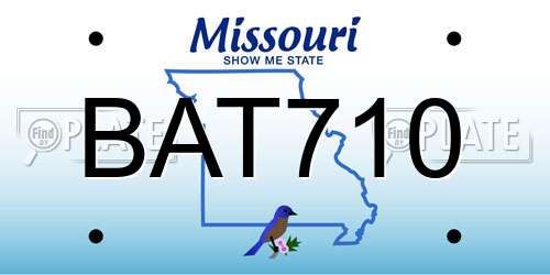 BAT710 Missouri License Plate