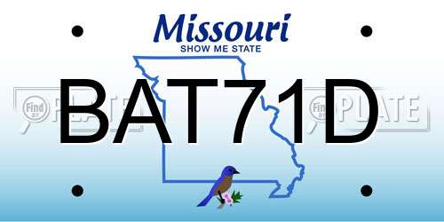 BAT71D Missouri License Plate