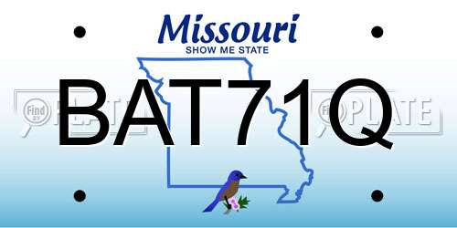 BAT71Q Missouri License Plate