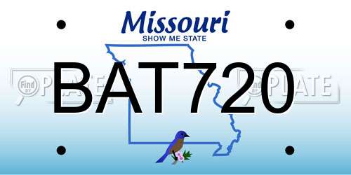 BAT720 Missouri License Plate