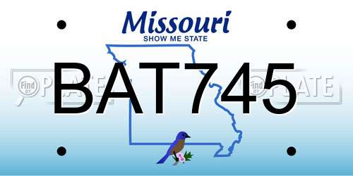BAT745 Missouri License Plate