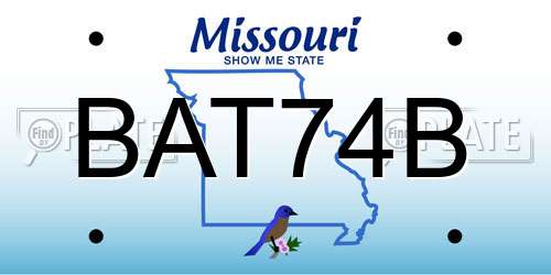 BAT74B Missouri License Plate