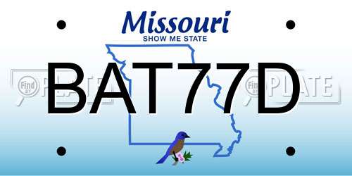BAT77D Missouri License Plate