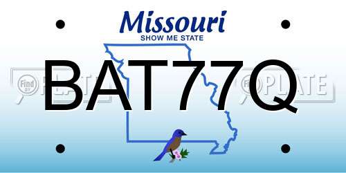 BAT77Q Missouri License Plate