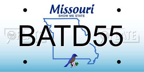 BATD55 Missouri License Plate