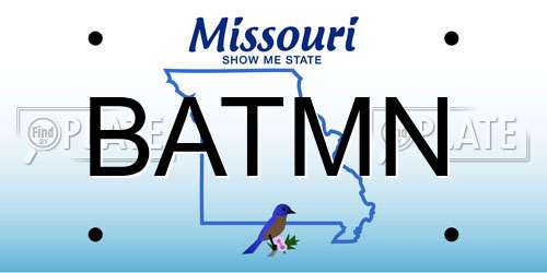 BATMN Missouri License Plate