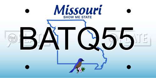 BATQ55 Missouri License Plate