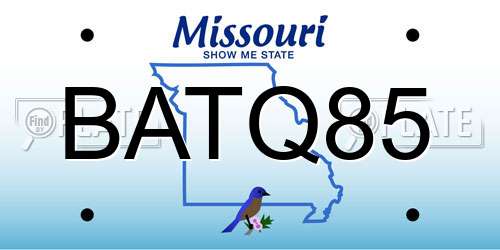 BATQ85 Missouri License Plate