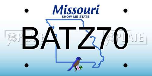 BATZ70 Missouri License Plate