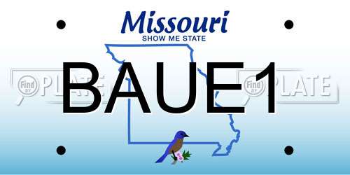 BAUE1 Missouri License Plate
