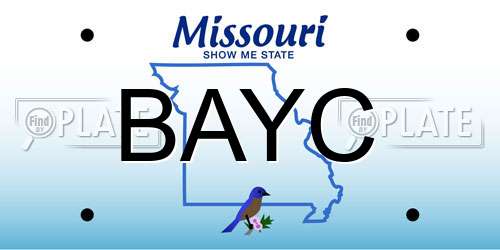 BAYC Missouri License Plate