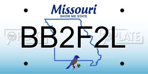 BB2F2L Missouri License Plate