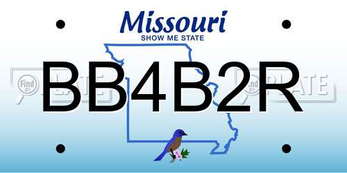 BB4B2R Missouri License Plate