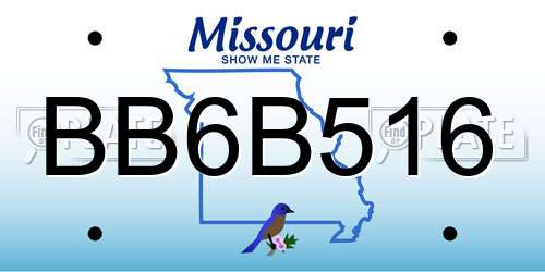 BB6B516 Missouri License Plate