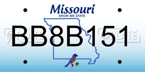 BB8B151 Missouri License Plate