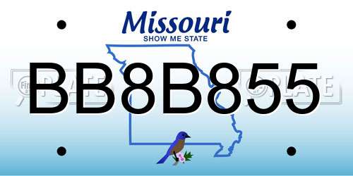 BB8B855 Missouri License Plate
